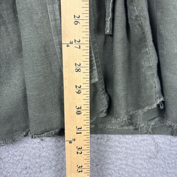 Torrid Army Green Linen Blend Shirt Jacket With Belt Plus Size 2 | 18/20 | 2X - Picture 6 of 8